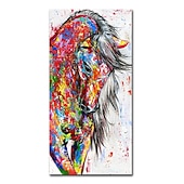 abordables Pinturas de animales-pintura al óleo hecha a mano pintada a mano arte de la pared mintura moderno abstracto caballo animal decoración del hogar decoración lienzo enrollado sin marco sin estirar