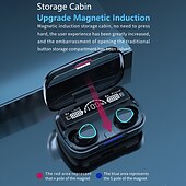 abordables Auriculares TWS-M10 TWS Auriculares inalámbricos Bluetooth 5.1 2000mAh Power Bank Auriculares verdaderamente inalámbricos deportivos auriculares Bluetooth 9D sonido HIFI