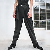 preiswerte Hose-Latein-Tanz Hosen Einfarbig Herren Leistung Freizeitskleidung Hoch Polyester
