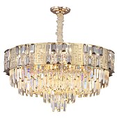 cheap Chandeliers-LED Pendant Light 65 cm Lantern Design Chandelier Metal Electroplated Modern 220-240V