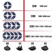 Χαμηλού Κόστους Έλεγχος μέσω WiFi-led strip φώτα bluetooth μουσικής συγχρονισμός 40/30/20/10m αλλαγή χρώματος ταινία led 40 πλήκτρα τηλεχειριστήριο ενσωματωμένο με εφαρμογή μικροφώνου ελεγχόμενα φώτα led 5050 rgb εφαρμογή