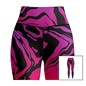 voordelige Yoga leggings en panty's-Dames Leggings Sports Gym Leggings Yogabroek Spandex Rode roos Winter Panty Legging 3D-afdrukken Grafisch Buikcontrole Billenlift Kleding Kleding Yoga Fitness Sportschooltraining Hardlopen / Sportief