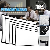 preiswerte Zubehör für Projektoren-Projektionswand 16: 9 HD Faltwand tragbare Heim-Outdoor-Ktv-Büro 3D-Projektionswand für Heimkino (150 &quot;/ 120&quot; / 84 &quot;/ 72&quot; / 60 &quot;)