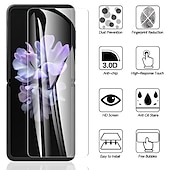 Недорогие Защитные пленки для Samsung-2 комплекта Телефон Защитная пленка Назначение Samsung Galaxy Z Flip 4 Z Flip 3 Z Flip Z Flip 2 Гидрогель ТПУ Самозаживление Анти-пузыри Против отпечатков пальцев HD Защита от царапин