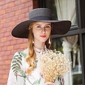 cheap Party Hats-Hats Polyester Straw Hat Sun Hat Casual Holiday Simple With Bowknot Headpiece Headwear