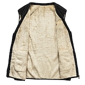 abordables Chalecos-Hombre Chaleco polar Casual / Diario Invierno Otoño Licra Poliéster Mantiene abrigado Ligero Transpirable Color sólido Cremallera Negro Gris Chaleco