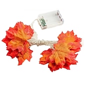 رخيصةأون يعمل عن طريق USB-led سلسلة ضوء ورقة القيقب led سلسلة أضواء 3m-20leds 1.5m-10leds بطارية أو USB عملية جارلاند ضوء عيد الميلاد حديقة المنزل عطلة الفناء الديكور