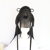 cheap Party Wigs-Vintage Wig Chinese Ancient Style Wig Modelling Wig Hanfu Multi-Purpose Ancient Costume Whole Wig Cap Custom Product Carnival Wig