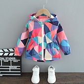 tanie Dziecięce kurtki na zewnątrz-Dla dziewczynek 3D Motyl Trenczy Płaszcz Długi rękaw Jesień Zima Śłodkie Sportowy Dzieci 2-6 lata Urlop Ulica Regularny