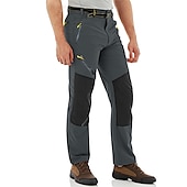 cheap Bottoms-Men&#039;s Water Resistant Work Pants Hiking Mountain Pants Trousers Military Outdoor Summer Ripstop Quick Dry Pants Spandex 4 Zipper Pockets Elastic Waist Lightweight Bottoms Navy Gray Black Army Green