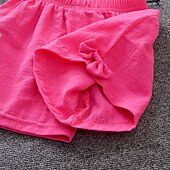 cheap Sets-Girls&#039; 3D Cartoon Bow T-shirt &amp; Shorts Short Sleeve Chic &amp; Modern Basic Casual Kid&#039;s