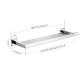 cheap Shower Caddy-Bathroom Shelves Bathroom Tempered Glass Shelf, Sainless Steel Shower Wall Shelves No Drilling Towel Racks Rectangular 1 Tier Wall Mounted Mirror Front Shelf