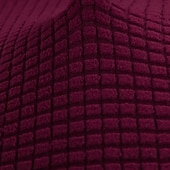 ieftine Husă scaun de birou-husă scaun de birou pentru computer burgundă elastică, rotativă, pentru scaun pentru jocuri, elastic, jacquard, negru, uni, culoare solidă, moale, durabil, lavabil