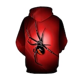 abordables Animaux 3D pour Garçon-Sweat à capuche Garçon Enfants manche longue 3D effet SPIDER Rouge Enfants Hauts Automne Actif Le style mignon Ecole Extérieur du quotidien Standard 4-12 ans