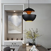 economico Luci a sospensione-lampada a sospensione a led lampada da soffitto 25cm 35cm rotonda design semplice oro nero oro bianco e27 / e26 i lampada a led ristorante lampada da soffitto studio bar camera da letto lampada ac220v