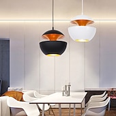 economico Luci a sospensione-lampada a sospensione a led lampada da soffitto 25cm 35cm rotonda design semplice oro nero oro bianco e27 / e26 i lampada a led ristorante lampada da soffitto studio bar camera da letto lampada ac220v