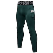 cheap Men&#039;s Shorts, Tights &amp; Pants-Men&#039;s Compression Pants Running Tights Leggings with Phone Pocket Base Layer Athletic Winter Spandex Breathable Quick Dry Sweat wicking Power Flex Fitness Gym Workout Running Skinny Sportswear