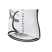 abordables Maillots pour hommes-Homme Maillot Velo Cyclisme Manche Courte Cyclisme Maillot Top avec 3 poches arrière VTT Vélo tout terrain Vélo Route Respirable Séchage rapide Résistant aux ultraviolets Zip frontal Blanche Jaune
