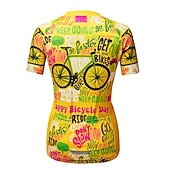 abordables Maillots de mujer-Mujer Maillot de Ciclismo Graphic Estampado Letra y Número Manga Corta Bicicleta Maillot Camiseta con 3 bolsillos traseros MTB Bicicleta Montaña Ciclismo Carretera Secado rápido Suave Bandas
