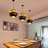 economico Luci a sospensione-lampada a sospensione a led lampada da soffitto 25cm 35cm rotonda design semplice oro nero oro bianco e27 / e26 i lampada a led ristorante lampada da soffitto studio bar camera da letto lampada ac220v