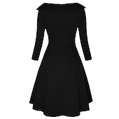 cheap Dresses-Princess Cocktail Dress Vintage Dress Knee Length Dress Flare Dress Cosplay A-Line Women&#039;s Business / Ceremony / Wedding Date Bachelorette Party Adults&#039; Spring Fall