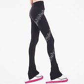 preiswerte Eiskunstlauf Trainingsoutfit-Eiskunstlauf-Jackett und -Hose Damen Mädchen Eislaufen Hosen / Regenhose Leggings Austattungen Schwarz Blau Fuchsie Vlies Spandex elastisch Ausbildung Praxis Wettbewerb Eiskunstlaufkleidung warm