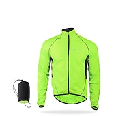 cheap Men&#039;s Jackets &amp; Gilets-Nuckily Men&#039;s Cycling Jacket Rain Jacket Packable Waterproof Windproof UV Protection Bike Jacket Windbreaker Mountain Bike MTB Road Bike Cycling City Bike Cycling Black White Yellow Bike Wear