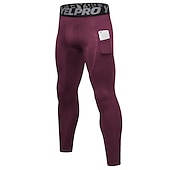cheap Men&#039;s Shorts, Tights &amp; Pants-Men&#039;s Compression Pants Running Tights Leggings with Phone Pocket Base Layer Athletic Winter Spandex Breathable Quick Dry Sweat wicking Power Flex Fitness Gym Workout Running Skinny Sportswear