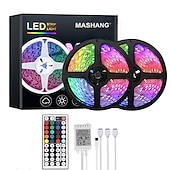 رخيصةأون أضواء الشريط للماء-20 م 4x5 م شرائط قابلة للانثناء لأضواء LED مجموعات ضوء أضواء RGB بشكل شريط 1200 المصابيح 2835 SMD 8 ملم 1SET RGB عيد الميلاد رأس السنة ضد الماء قابل للقص ديكور 100-240 V / اللصق التلقي