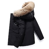 preiswerte Daunenjacken &amp; Parkas für Herren-Herren Wintermantel Winterjacke Daunenjacke 90% weiße Entendaunen Windundurchlässig Warm Winter Schwarz Weiß Rote Pufferjacke