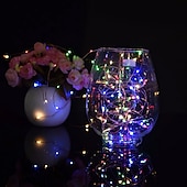 cheap Battery String Lights-30 PCS 12PCS 6PCS Fairy Lights Battery Operated (Included) 600LED 240LED 120LED Mini String Lights Waterproof Copper Wire Firefly Starry Lights for Halloween Party Christmas Festivals Decorations