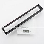cheap Towel Bars-Towel Rail, Strong Self Adhesive Black Towel Holder Stainless Steel Wall Mounted