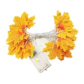 رخيصةأون يعمل عن طريق USB-led سلسلة ضوء ورقة القيقب led سلسلة أضواء 3m-20leds 1.5m-10leds بطارية أو USB عملية جارلاند ضوء عيد الميلاد حديقة المنزل عطلة الفناء الديكور