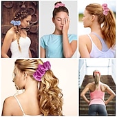 levne Doplňky pro úpravu vlasů-40 ks vlasových scrunchies sametové elastické gumičky do vlasů scrunchy vlasové pásky lana scrunchie pro ženy nebo dívky vlasové doplňky 40 různých barev