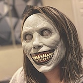 olcso Maszkok-Mindszentek napja Ijesztő mosolygó démonok Maszk Halloween-kellékek Felnőttek Férfi Női Uniszex Borzalom Vicces Ijesztő jelmez Mindszentek napja Farsang Mardi Gras Könnyű farsangi jelmez