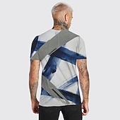tanie męskie koszulki plus size-Męskie Puszysta Koszula Duży i wysoki Graficzny Półgolf Nadruk Krótki rękaw Lato Designerskie Codzienny Duży i wysoki Codzienny Święto Najfatalniejszy