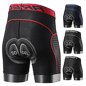 preiswerte Fahrradhosen Herren-Herren Einfarbig Fahrrad Unterwäsche Fahhrad Gepolsterte Shorts / Chamois Mountainbike MTB Straßenradsport Sport 3D-Polster Radfahren Schnelltrocknend Feuchtigkeitsableitend Schwarz Rot Bekleidung