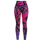 voordelige Yoga leggings en panty's-Dames Leggings Sports Gym Leggings Yogabroek Spandex Rode roos Winter Panty Legging 3D-afdrukken Grafisch Buikcontrole Billenlift Kleding Kleding Yoga Fitness Sportschooltraining Hardlopen / Sportief