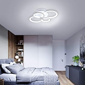 cheap Dimmable Ceiling Lights-60/80/95 cm Chandelier Dimmable Ceiling Light LED Geometric Shapes Flush Mount Lights Metal Layered Modern Style Linear Painted Finishes 110-120V 220-240V