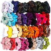 levne Doplňky pro úpravu vlasů-40 ks vlasových scrunchies sametové elastické gumičky do vlasů scrunchy vlasové pásky lana scrunchie pro ženy nebo dívky vlasové doplňky 40 různých barev