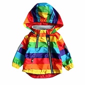 Winter Jacket For Girls Windbreaker Baby Girl Clothes Rainbow Waterproof Hoodies Coats Cartoon Kids Jackets Children's Outwear4