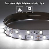 זול תקע רצועת אורות-5 מטר 2x5M סרטי תאורת LED גמישים ערכות תאורה 300-600 נוריות 2,835 SMD 8 מ&quot;מ 1 תושבת הרכבה 1set לבן חם סגול רצועת אורות LED חג ליל כל הקדושים נדבק לבד 12 V
