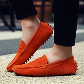 abordables Semi-formel-Mocassins en similicuir pour hommes, chaussures de conduite décontractées à enfiler avec semelle antidérapante - parfaites pour un usage quotidien
