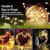 cheap Battery String Lights-30 PCS 12PCS 6PCS Fairy Lights Battery Operated (Included) 600LED 240LED 120LED Mini String Lights Waterproof Copper Wire Firefly Starry Lights for Halloween Party Christmas Festivals Decorations