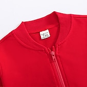 voordelige Bovenkleding-Uniseks Jongens Voor meisjes 3D Effen Jas Jack Lange mouw Herfst Actief Basic Kinderen 3-13 jaar Vakantie Straat Normale pasvorm