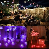 cheap Solar String Lights-Elegant Wedding Party Reception Solar LED String Lights - Moroccan Ball Outdoor Garden Lights, Waterproof 10M-50LED, 7M-30LED, 5M-20LED Globe Lanterns for Home Decoration