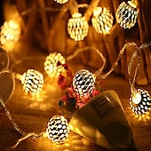 cheap Solar String Lights-Elegant Wedding Party Reception Solar LED String Lights - Moroccan Ball Outdoor Garden Lights, Waterproof 10M-50LED, 7M-30LED, 5M-20LED Globe Lanterns for Home Decoration