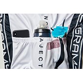abordables Maillots pour hommes-Homme Maillot Velo Cyclisme Manche Courte Cyclisme Maillot Top avec 3 poches arrière VTT Vélo tout terrain Vélo Route Respirable Séchage rapide Résistant aux ultraviolets Zip frontal Blanche Jaune