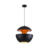 economico Luci a sospensione-lampada a sospensione a led lampada da soffitto 25cm 35cm rotonda design semplice oro nero oro bianco e27 / e26 i lampada a led ristorante lampada da soffitto studio bar camera da letto lampada ac220v