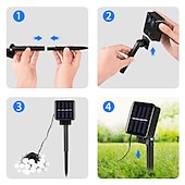cheap Solar String Lights-Outdoor Solar String Light Solar LED String Lights Matte Bulb Warm White Colorful White 8 Mode Outdoor Waterproof 7M 50LEDs Fairy Lights Christmas Wedding Holiday Decoration Lights Garden Light